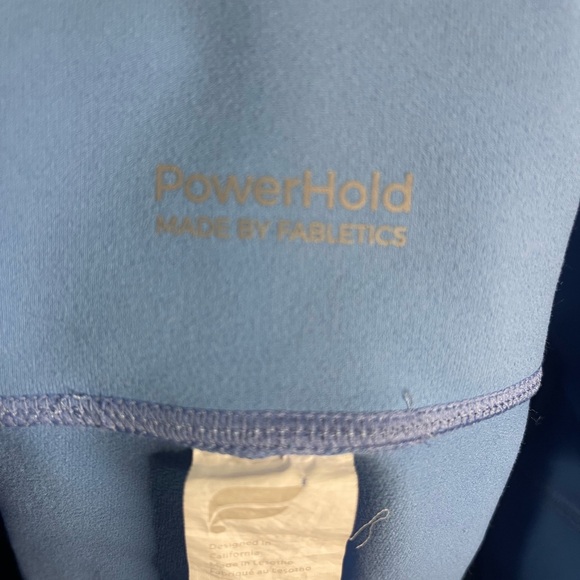Fabletics Powerhold Shorts Light Blue Activewear with Phone Pocket Size Large - Picture 5 of 6